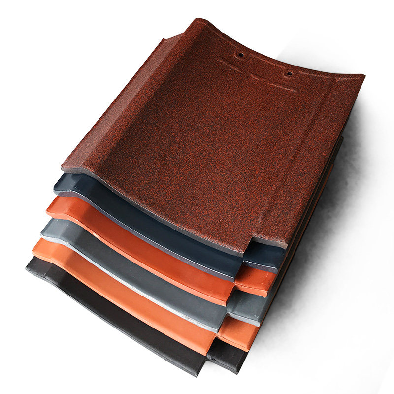 琉璃瓦泰山瓦 别墅屋面瓦陶瓷黑紫砂屋顶日式瓦片 装饰日本和瓦