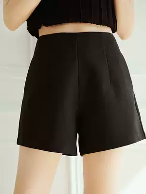 MEIYANG MEIYANG Martini suit shorts black high waist slim A wide leg pants women autumn suit shorts