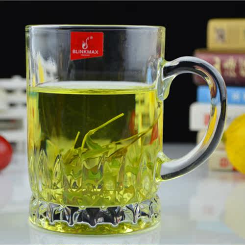 丽尊blinkmax玻璃杯啤酒杯大号早餐杯耐热茶杯无盖水杯子家用餐厅