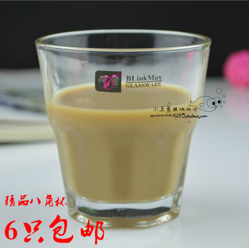 套装包邮丽尊八角玻璃杯摩登主妇