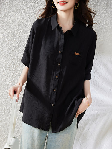 休闲短袖衬衫女夏季欧货