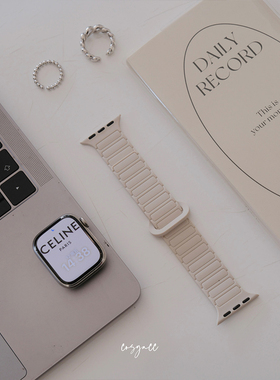 cosyacc 适用苹果手表AppleWatch8910代se运动硅胶磁吸s11手表带