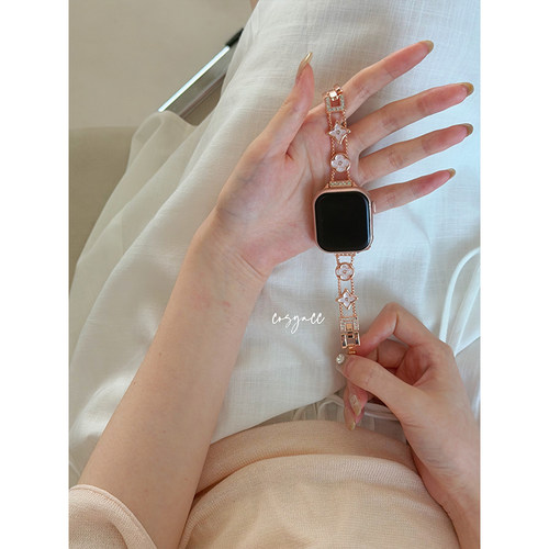 cosyacc 适用苹果手表金属iwatch8910代高级感手链式镶钻s11表带