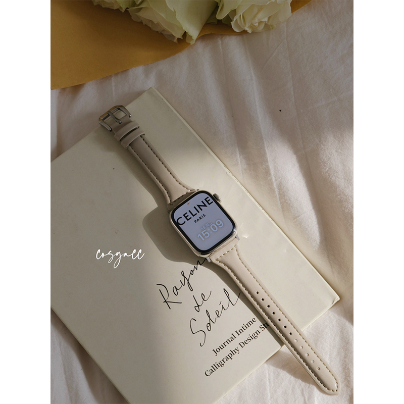 cosyacc 适用iwatch78910代se苹果S11小蛮腰气质通勤皮质手表带
