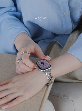 cosyacc 适用iWatch910代SE不锈钢气质金属替换苹果手表带链s11
