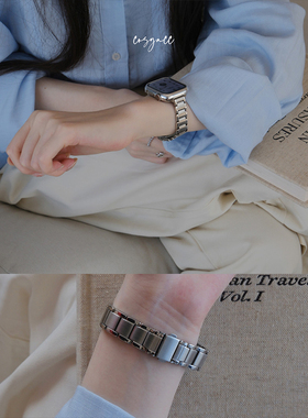 cosyacc 适用苹果手表金属iwatch8910代不锈钢高级小蛮腰s11表带