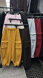 女休闲卫裤 maomao2025秋冬新款 裤 宽松显瘦百搭高腰抽绳工装 韩版