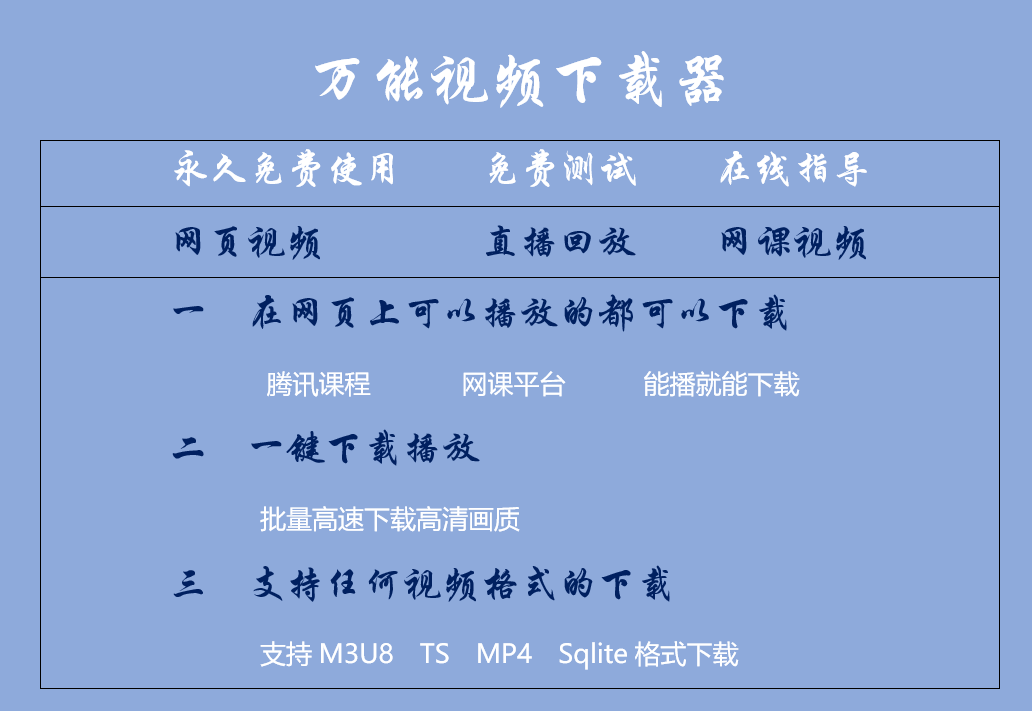 网页视频下载器，m3u8格式sqlite格式ts格式下载，拍下后联系客服