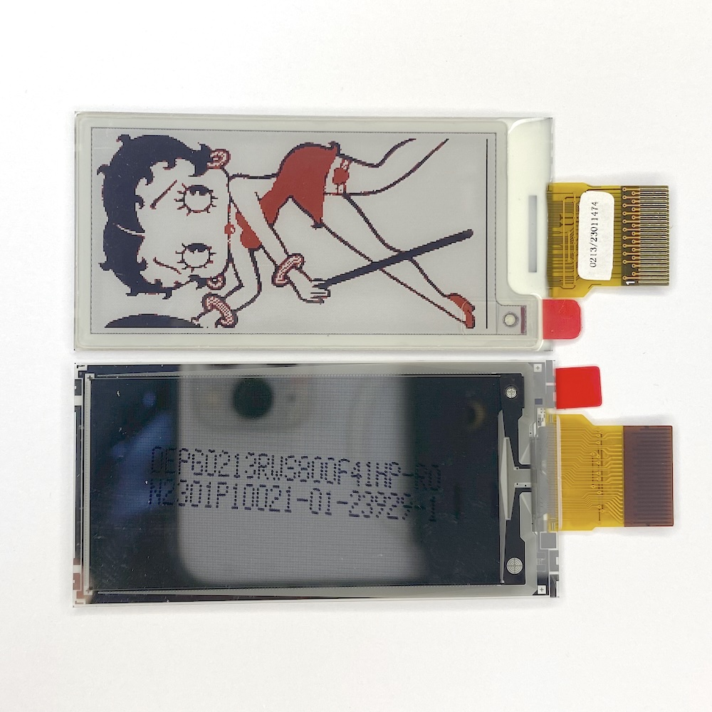 (全新屏) 2.13寸 黑白红三色墨水屏/电子纸 YMS122250/DEPG0213