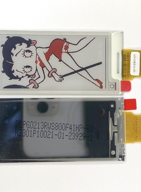 (全新屏) 2.13寸 黑白红三色墨水屏/电子纸 YMS122250/DEPG0213