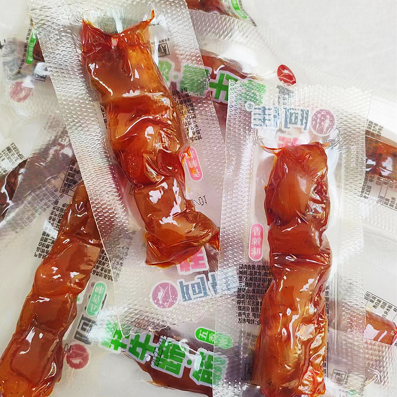 西藏特产牛筋正宗牦牛蹄筋香辣味雅咕嘟阿佳即食蹄筋500克包邮