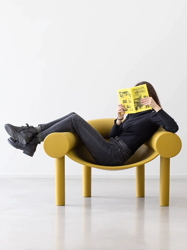 Сортировать итальянское магическое повседневное кресло Круг Круг Современное минималистское минималистское балкон балкон на открытом воздухе Sam Son Son