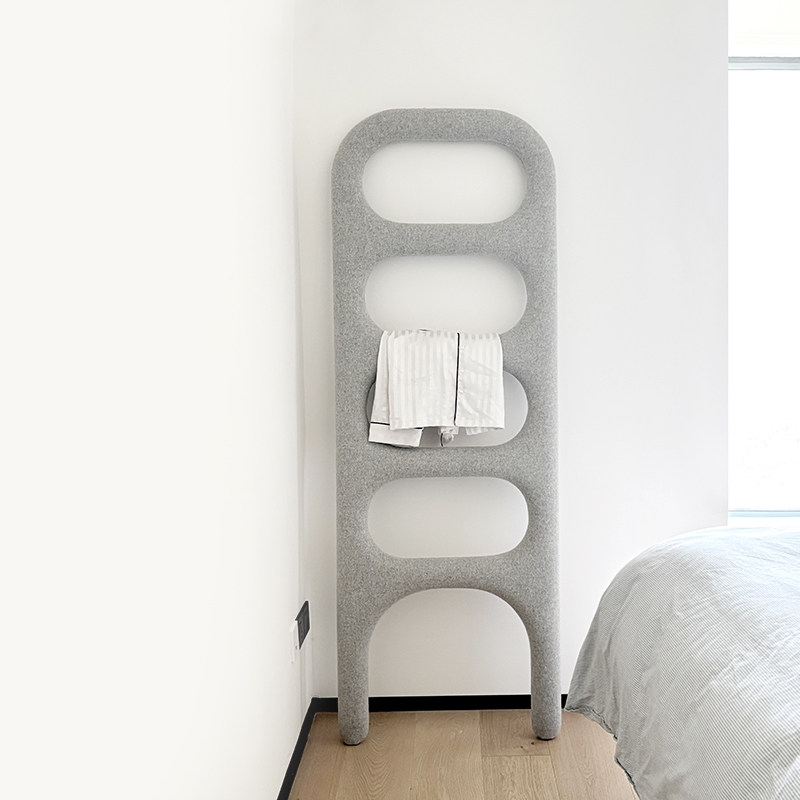 不能爬梯子软包衣架落地装饰置物