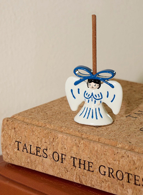 sort中国UNPASSE小天使香插爱心托盘香薰线香插底座可爱艺术装饰