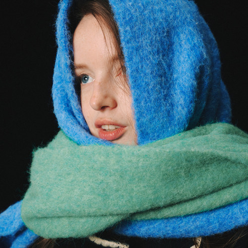 UNPASSE糖果色秋冬纯色围巾男女