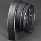 皮带男真皮不带头层牛皮无头皮带条自动扣无扣头男士 腰带带身3.4