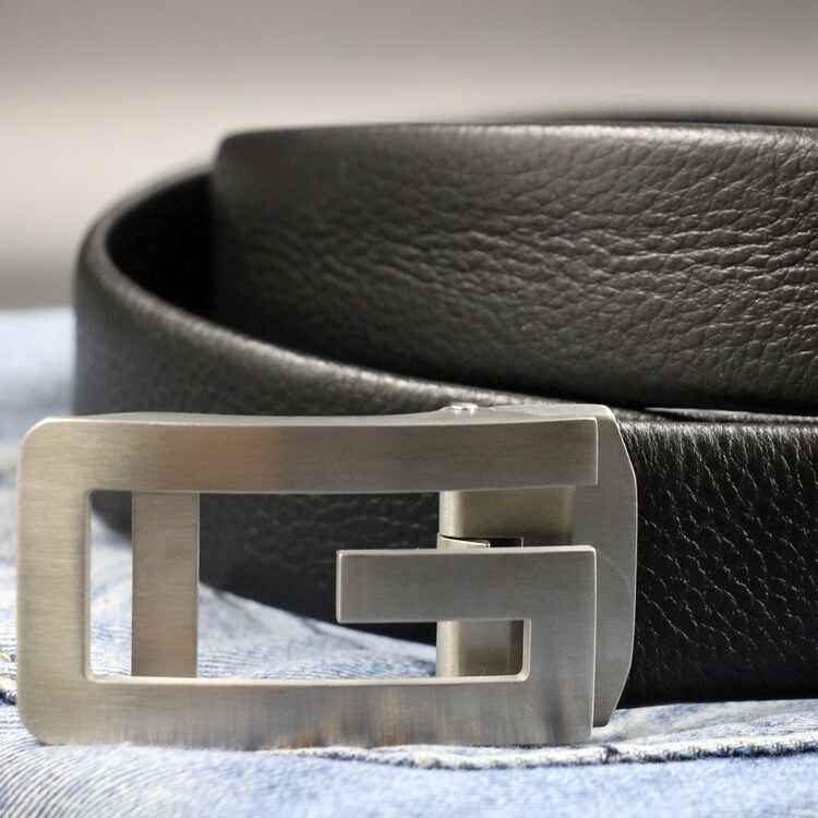 皮带男士真皮自动扣 防过敏头层纯牛皮腰带百搭时尚中年青年裤带