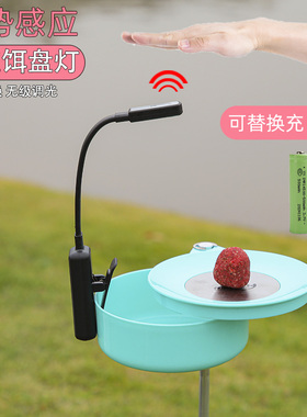 夜钓灯感应上饵灯钓鱼灯饵料盘灯拉饵灯LED充电饵灯垂钓渔具装备