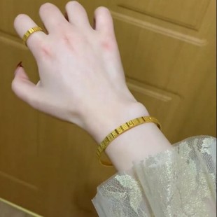 十三幺麻将手镯本命年把把胡碰杠杠上开花轻奢高级感开口戒指女款