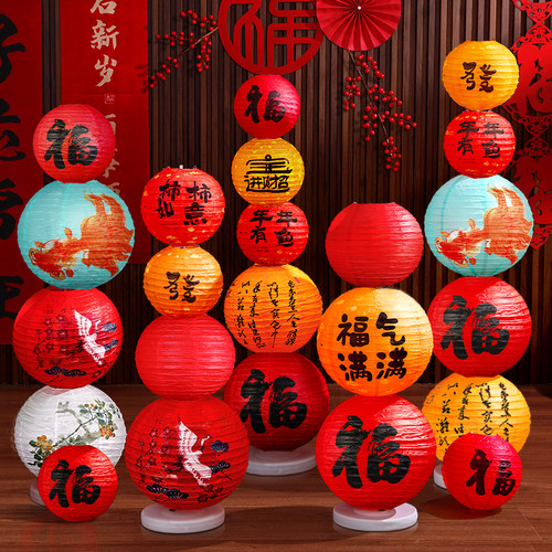 2026马年新年灯笼立柱装饰