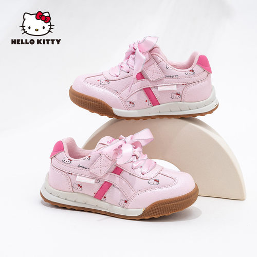 Hellokitty女童运动鞋子秋季可爱公主韩版百搭10岁儿童休闲鞋