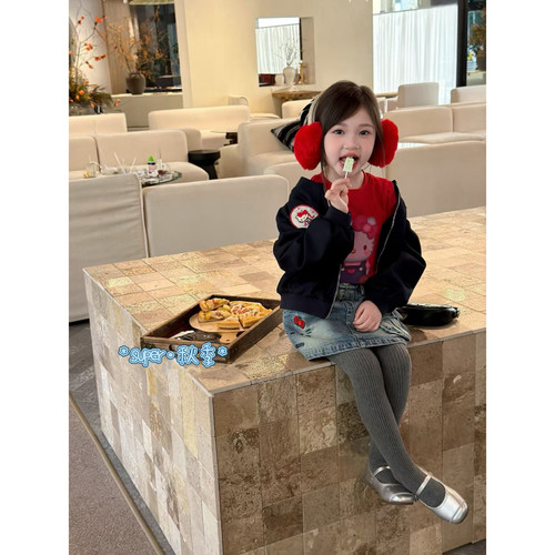 女童26秋季韩版卡通KT蝴蝶结外套