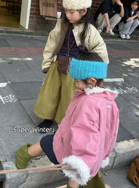 女童冬季羊羔绒加厚外套风衣