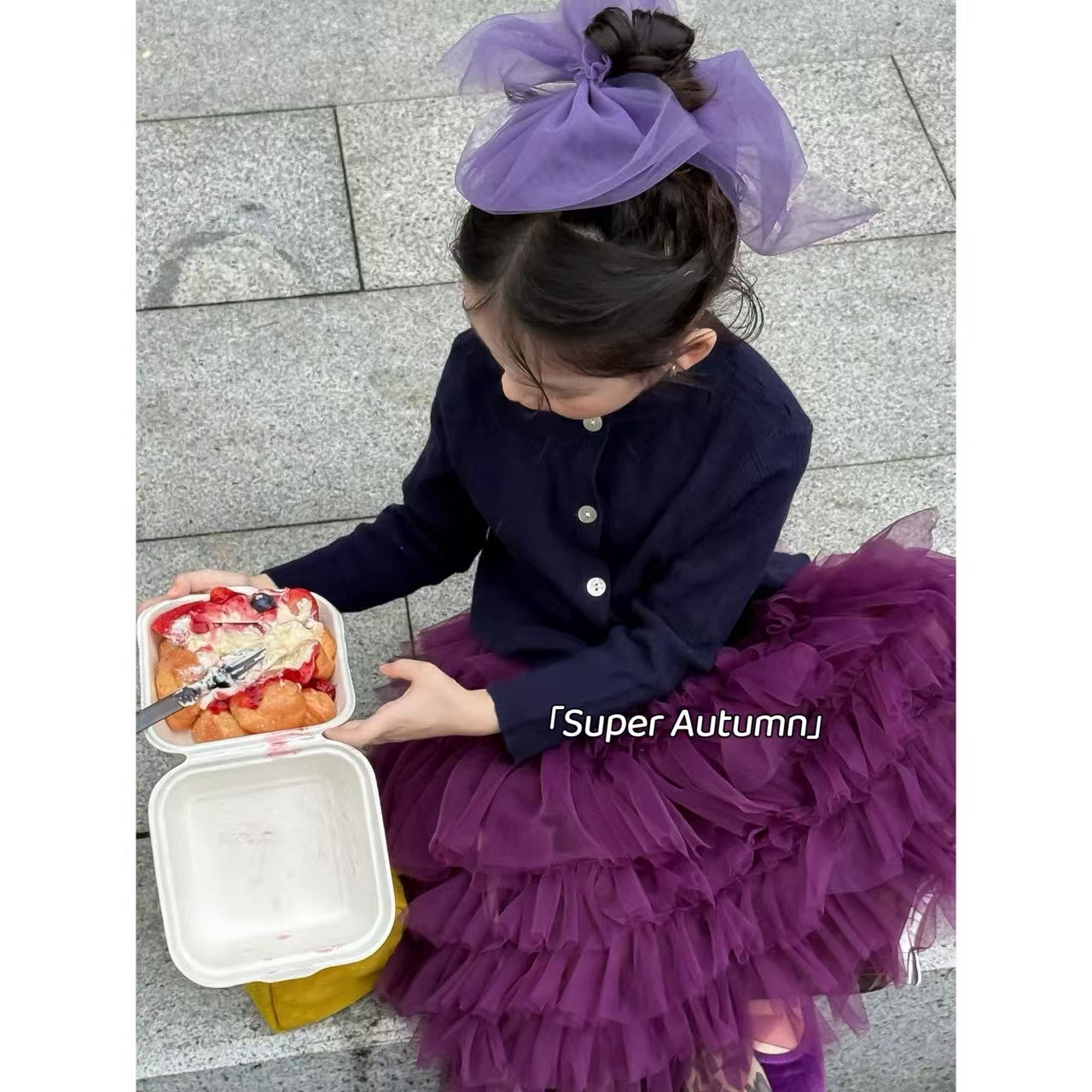 女童秋季长袖针织开衫外套