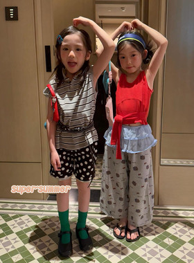 女童26夏季韩版polo条纹上衣