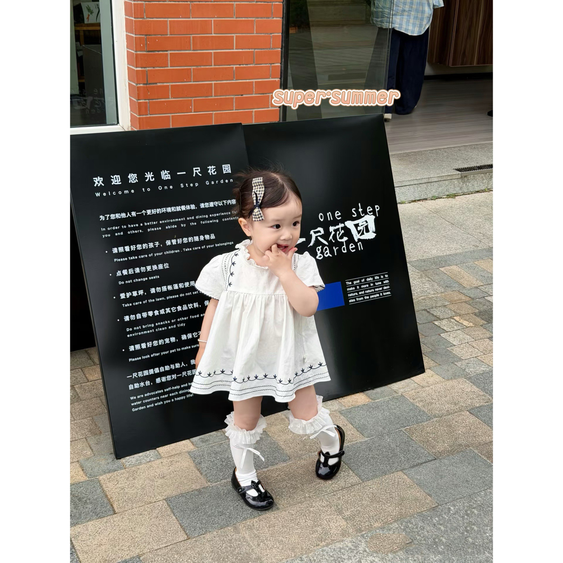 女童26夏季花边短袖森系衬衣