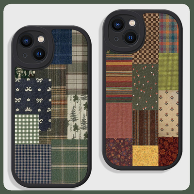 森系复古美式田园拼布风手机壳潮