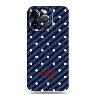 牛仔蓝波点复古高级感适用苹果17手机壳16promax15小米17华为nova14菲林p80荣耀400磁吸mate70一加oppo潮vivo