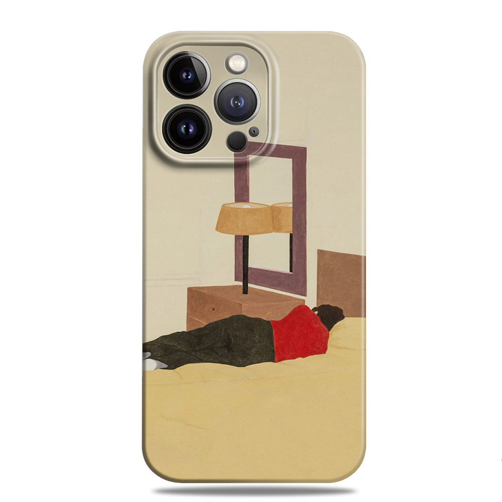 静卧独处时光小众高级感手机壳