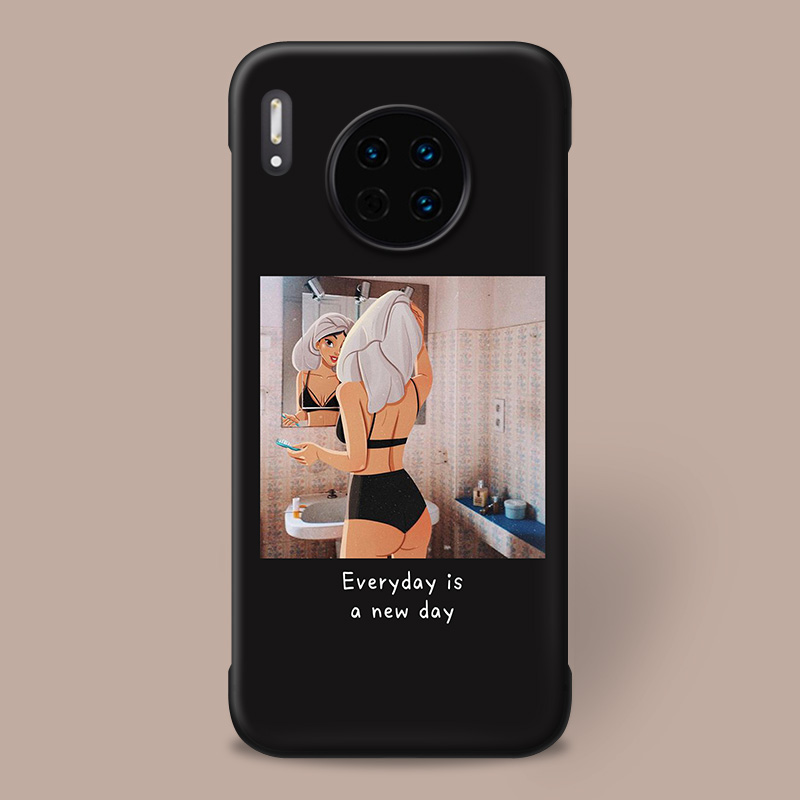 适用华为mate20x手机壳30/40pro5G版/9/10ins公主风简约女款硅胶