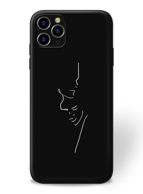 适用苹果12mini手机壳11promax/xr/iphone678pluse淡风男女简线黑