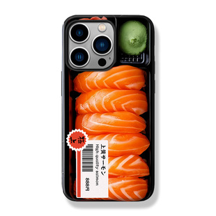 三文鱼寿司创意趣味iphone17手机壳16适用苹果15小米14华为P80二合一mate80荣耀90菲林opporeno11防摔vivox90