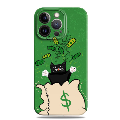 暴富发财搞怪猫咪原创手机壳全包