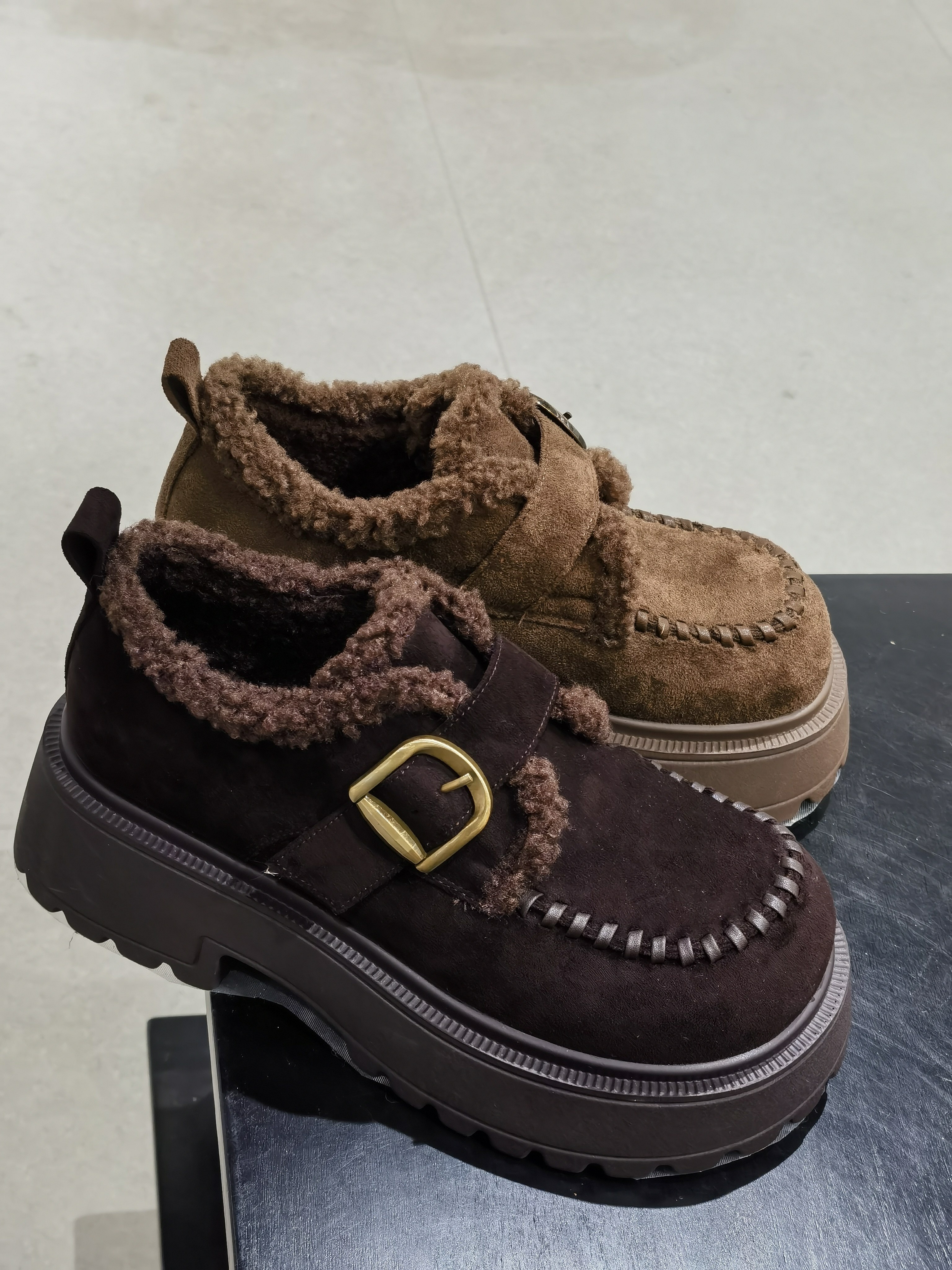 厚底雪地靴女冬季2026新款一脚蹬面包鞋加绒毛毛棉鞋4332,女鞋,深口单鞋,淘宝优惠券,粉丝福利购,淘宝优惠卷