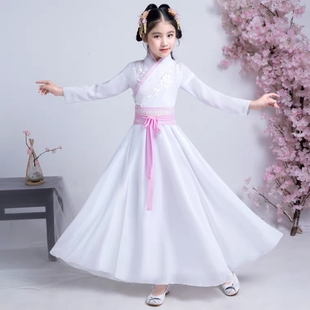 儿童汉服女古装仙女服小孩古代中国风公主侠女演出服摄影写真礼服