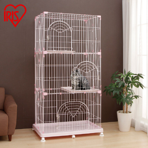 爱丽思 豪华猫笼子爱丽丝宠物幼猫咪笼子双层三层 别墅 猫窝猫笼
