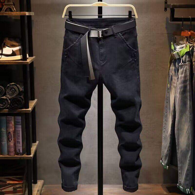 牛仔裤男潮牌弹力修身小脚2026春秋季新款潮流黑色休闲百搭长裤子,男装,牛仔裤,淘宝优惠券,粉丝福利购,淘宝优惠卷
