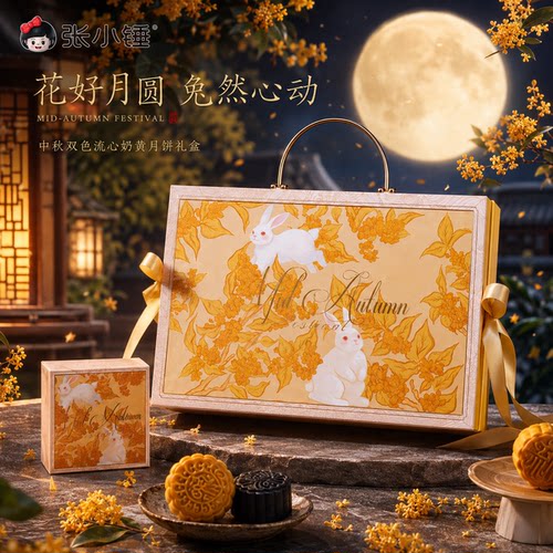 中秋节月饼礼盒包装盒空盒可定制
