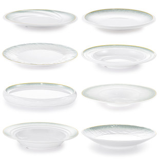 密胺盘子仿瓷浅盘餐厅酒店饭店菜盘牛排盘西餐盘塑料圆盘平盘商用