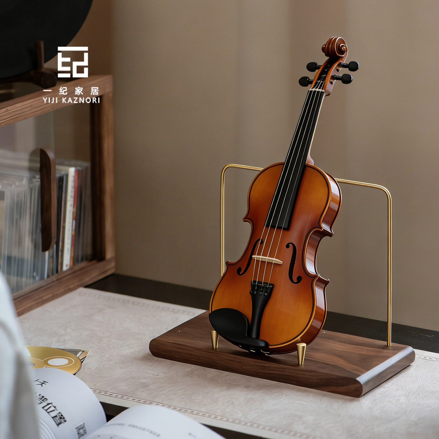 实木小提琴放置架专用立式琴架放尤克里里中阮支架家用乐器展示架