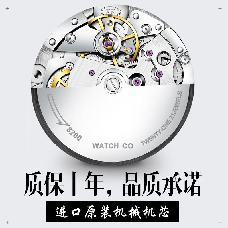 2025新款纯机械表全自动上弦品牌男士手表男款名牌正品老年人男表