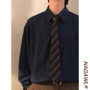 NAGAWL搭配神器潮牌美式复古休闲百搭学院风帅气条纹领带配饰男女