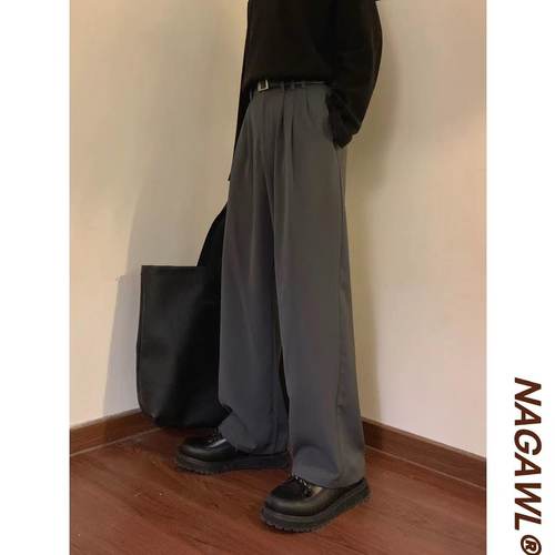 NAGAWL休闲学生阔腿裤宽松