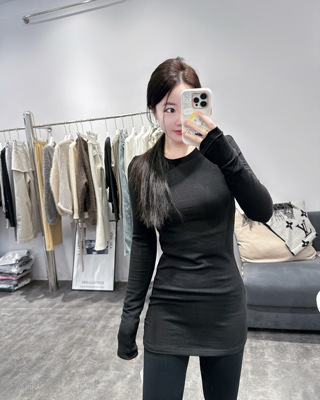 Luckylala正版26春款纸片人长款T连衣裙