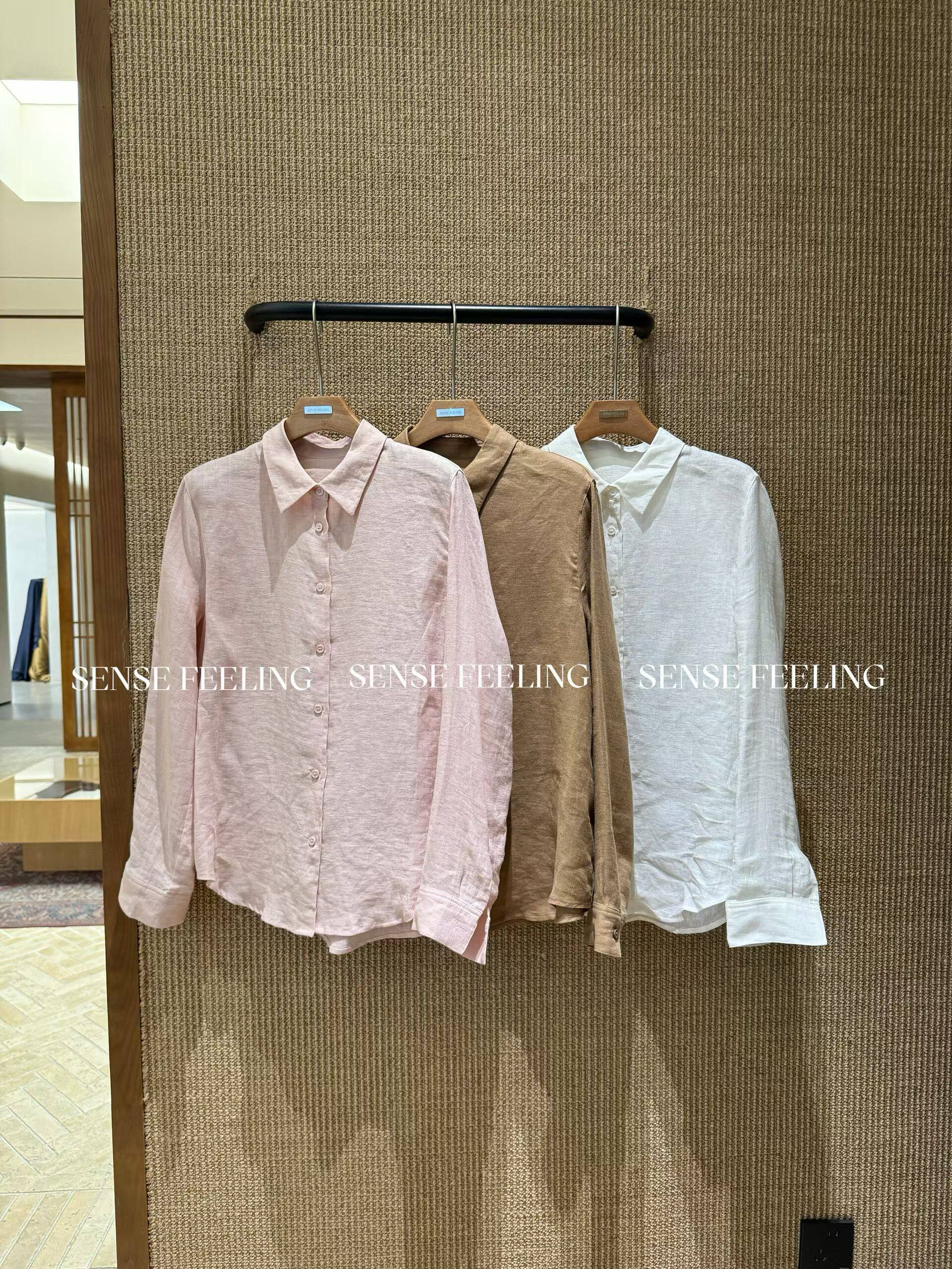 Sensefeeling26春夏新品亚麻衬衫