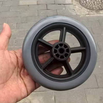 助行器小推车老人助步车脚轮轮子橡胶轮老年辅助行走车轮配件